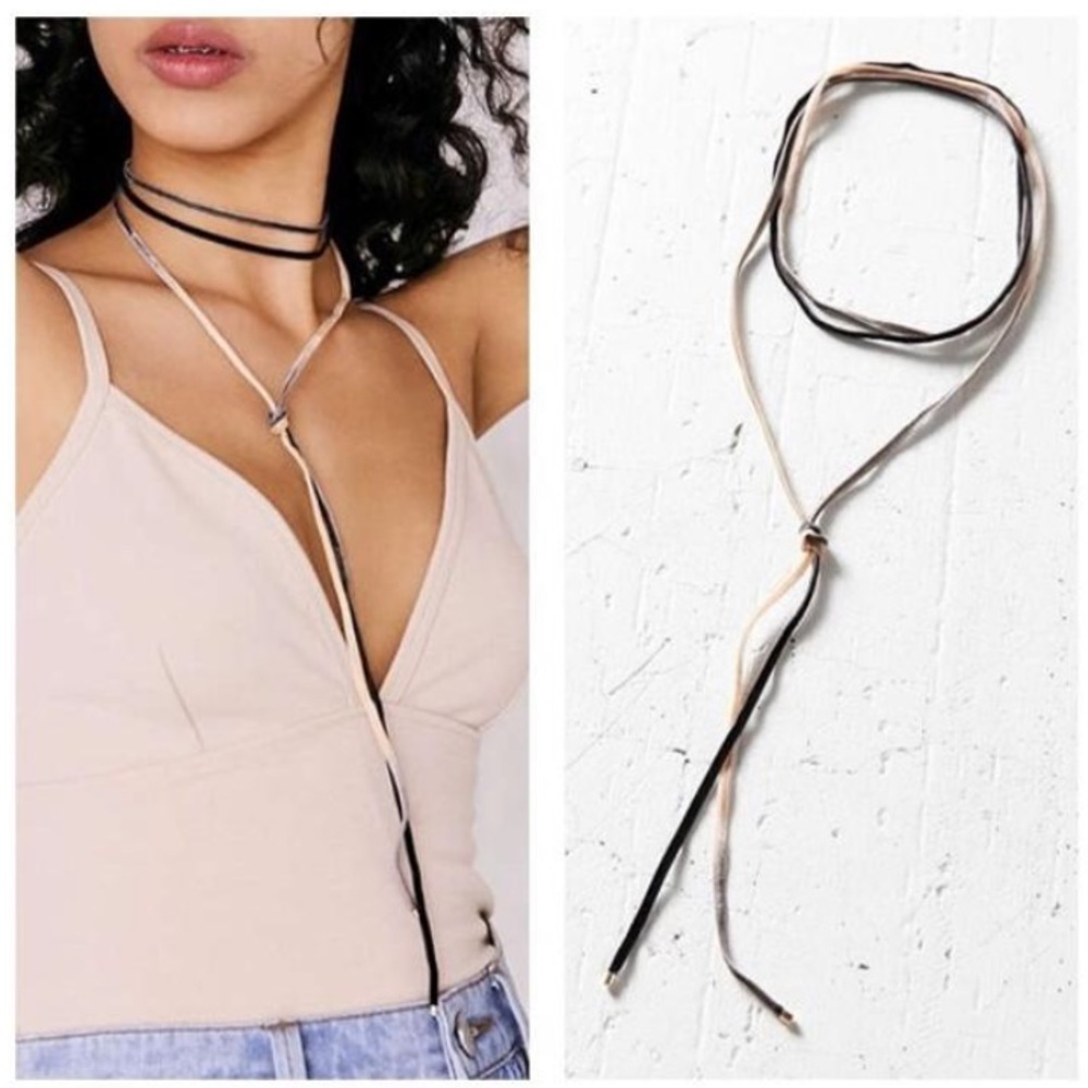 Urban Outfitters Ombre Velvet Wrap Choker Necklace